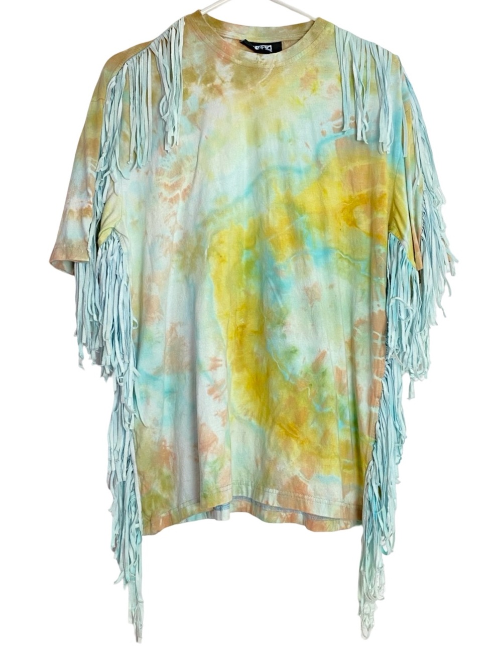Ktz Kokon To Zai AW13 Fringe Tie Dye Tee Tshirt Shirt Mens size Medium Custom